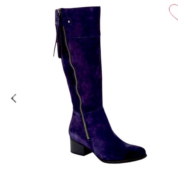 Naturalizer Shoes Naturalizer Kailyn Black Suede Wide Calf Knee